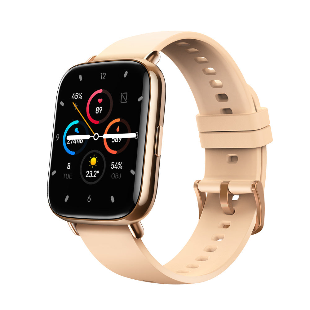 "Smart fitness watch with blood pressure monitor"
"Full touch screen fitness tracker watch"
"Smart watch displaying heart rate monitoring"
"Bluetooth fitness watch with health tracking features"
"Waterproof smart watch for exercise tracking