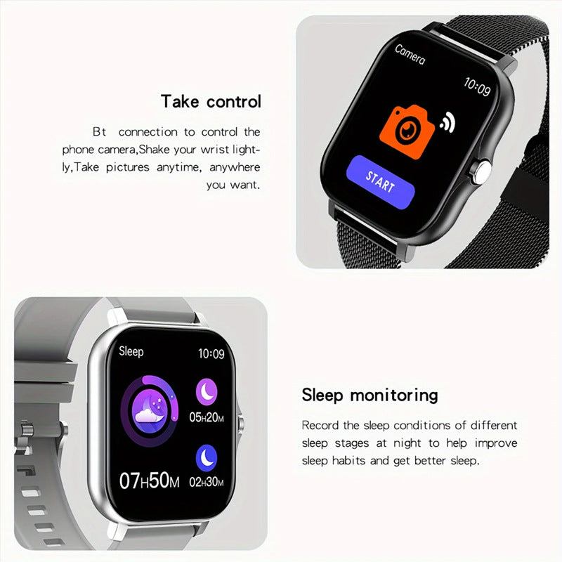 "Bluetooth calling smart watch with 1.44 inch touch screen"
"Smart watch making phone call hands-free"
"Full touch screen fitness watch with Bluetooth calling"
"Unisex smart watch with heart rate monitor"
"Water resistant Bluetooth calling smart watch"
