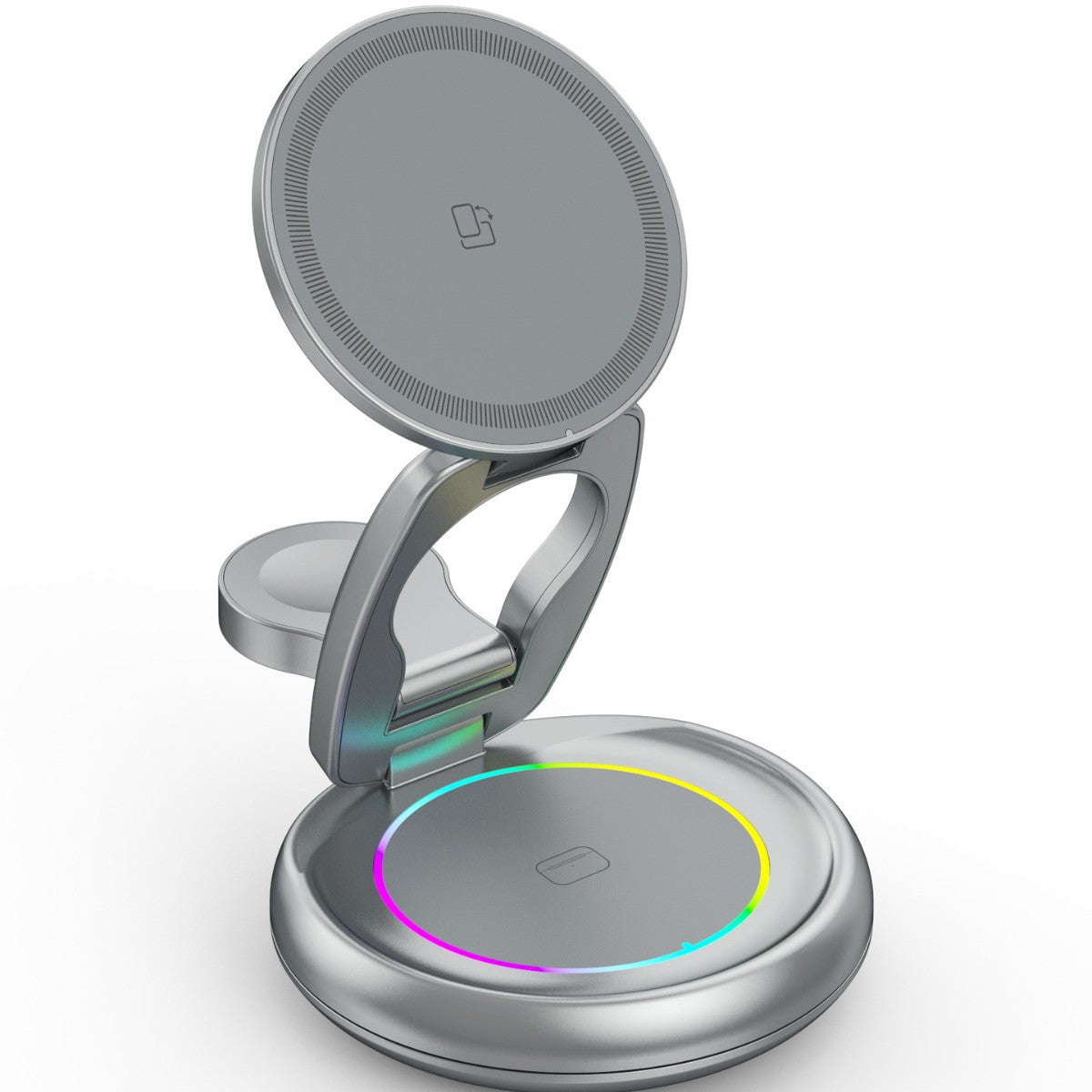 3-in-1 15W Magnetic Wireless Charger with Retractable Cord — iPhone, Apple Watch & AirPods