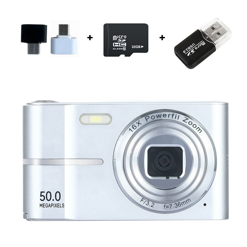 4K Mini Vlogging Camera for Students & Beginners — Pink, Green, Black & White