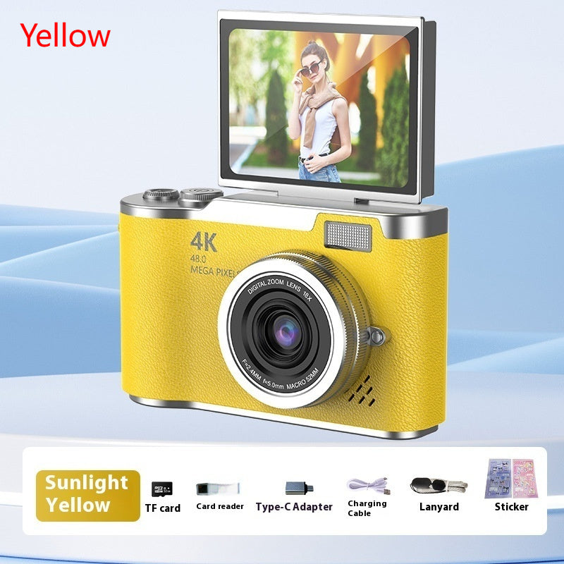 FlipShot™ HD Flip-Screen Vlog Camera — Entry-Level Digital Cam in 14 Pastel Colors