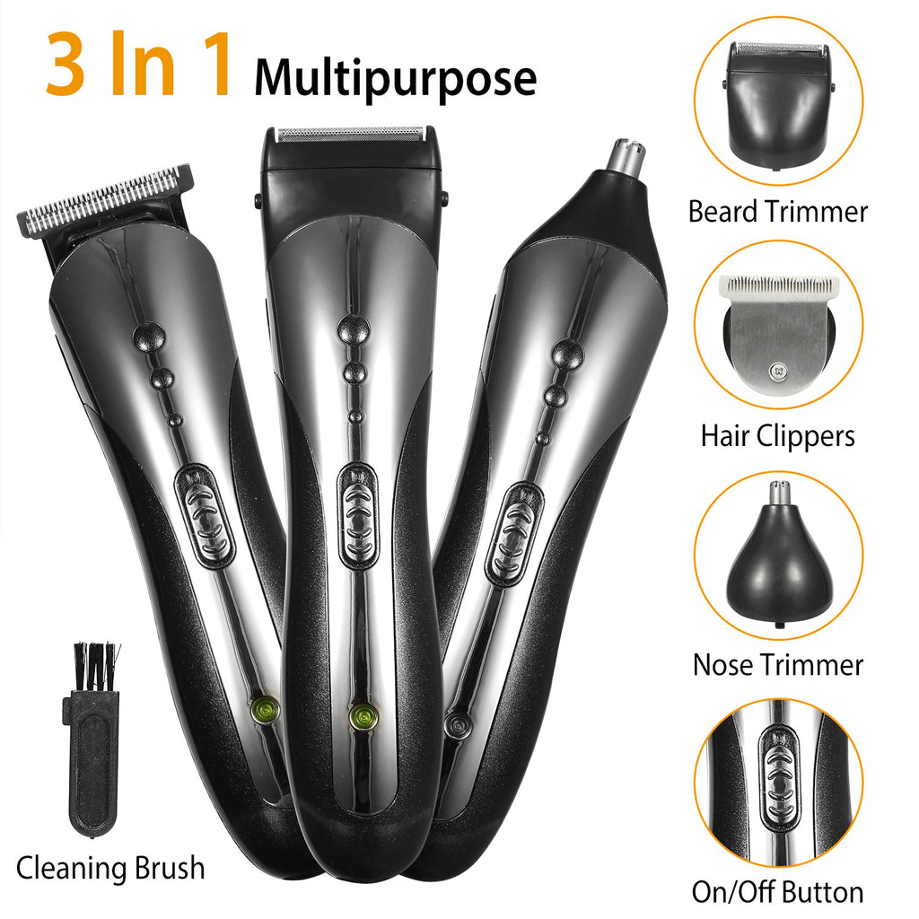 Men's 3-in-1 Electric Hair Clipper & Beard Trimmer Set — Rechargeable | Nose Trimmer Included | Father's Day Gift — Prime Trend Market