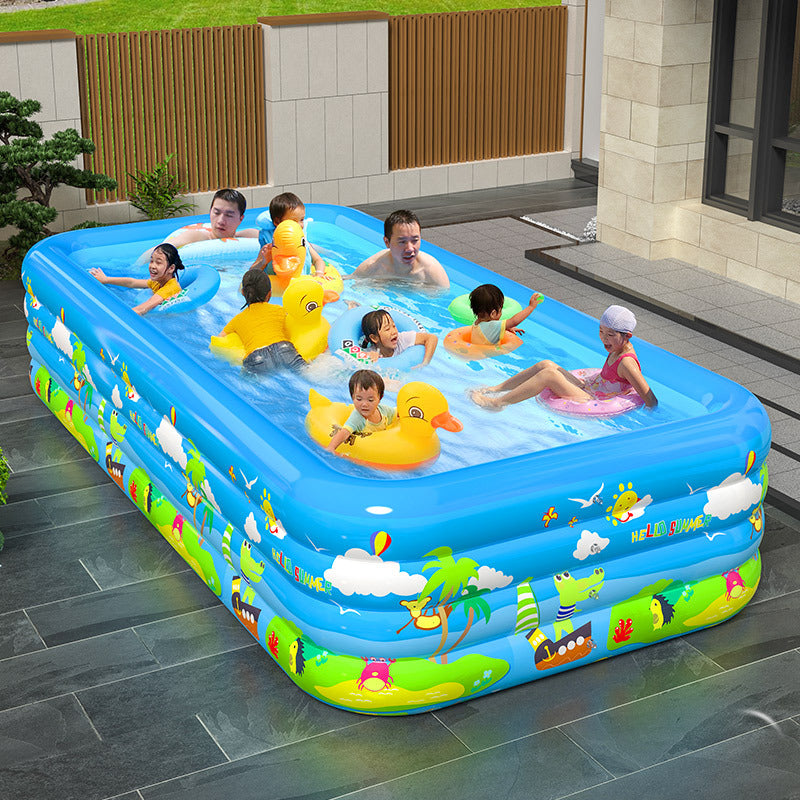 Luxury Children's Inflatable Paddling Pool – Oversized Outdoor Family Swimming Pool