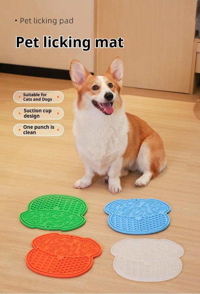 Premium Pet Lick Mat — Slow Feeder with Strong Suction Cup for Dogs & Cats