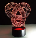 3D Optical Illusion LED Lamp — Holographic Knot Night Light, Remote & Touch Control