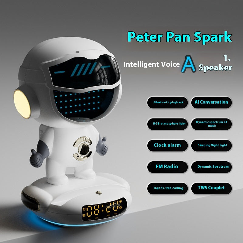 AI Robot Smart Speaker – Voice Assistant & 360° Surround Sound