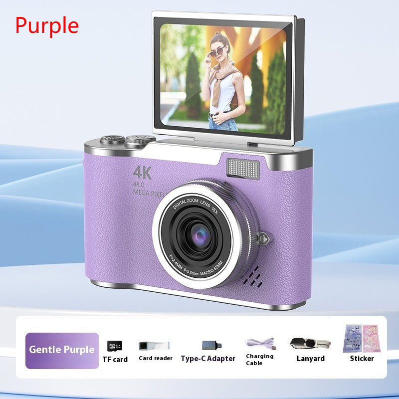 FlipShot™ HD Flip-Screen Vlog Camera — Entry-Level Digital Cam in 14 Pastel Colors