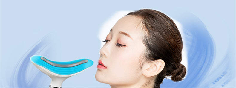 Luxury Neck Lifting & Firming Massager — EMS Color Light Therapy, Nasolabial Line Reducer & USB Rechargeable Beauty Device