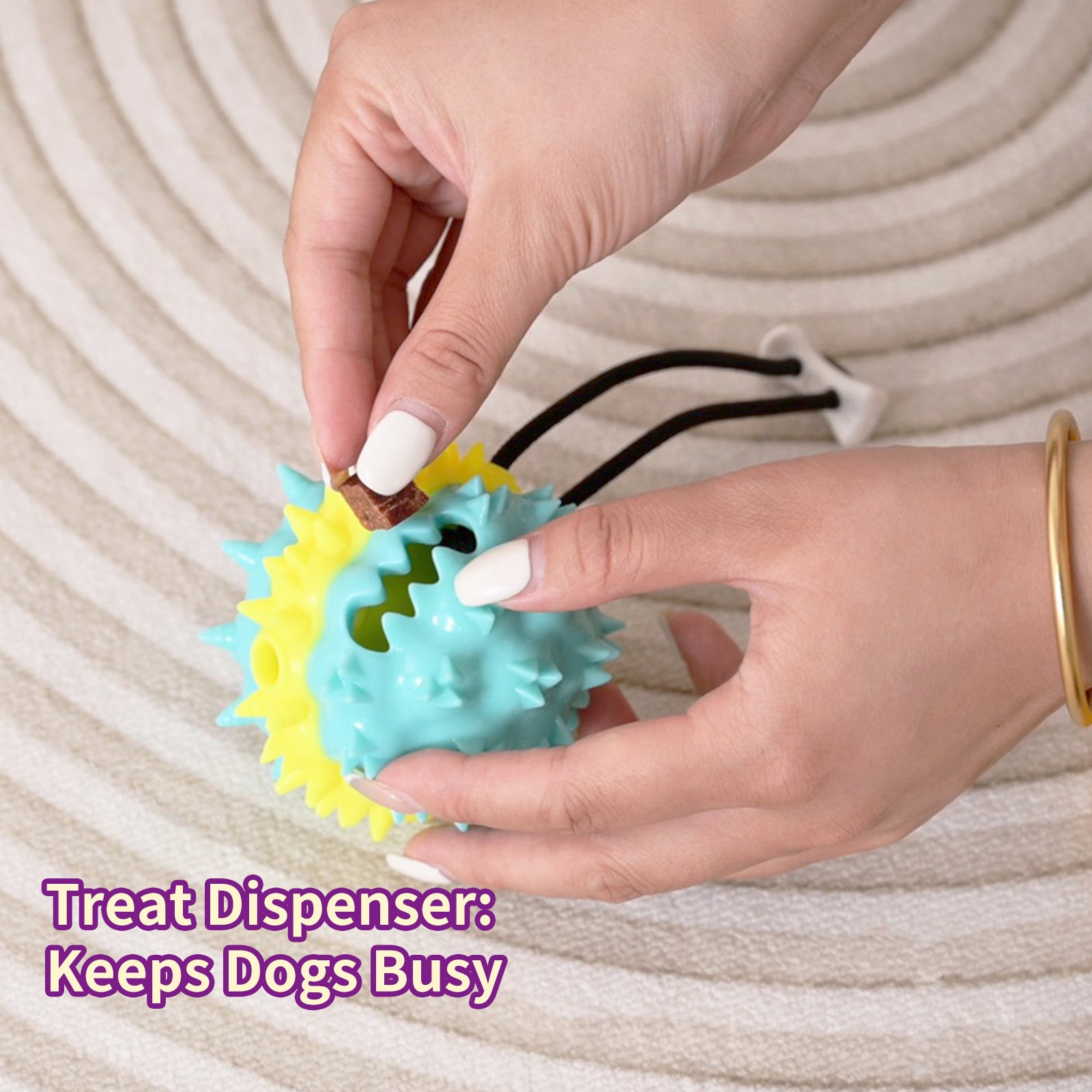 PawTreat 3-in-1 Rope Squeaky Leaking Food Ball Toy – Interactive Treat Dispenser for Cats & Dogs