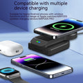 Foldable 3-in-1 Magnetic Wireless Charger Stand — iPhone, Apple Watch & AirPods