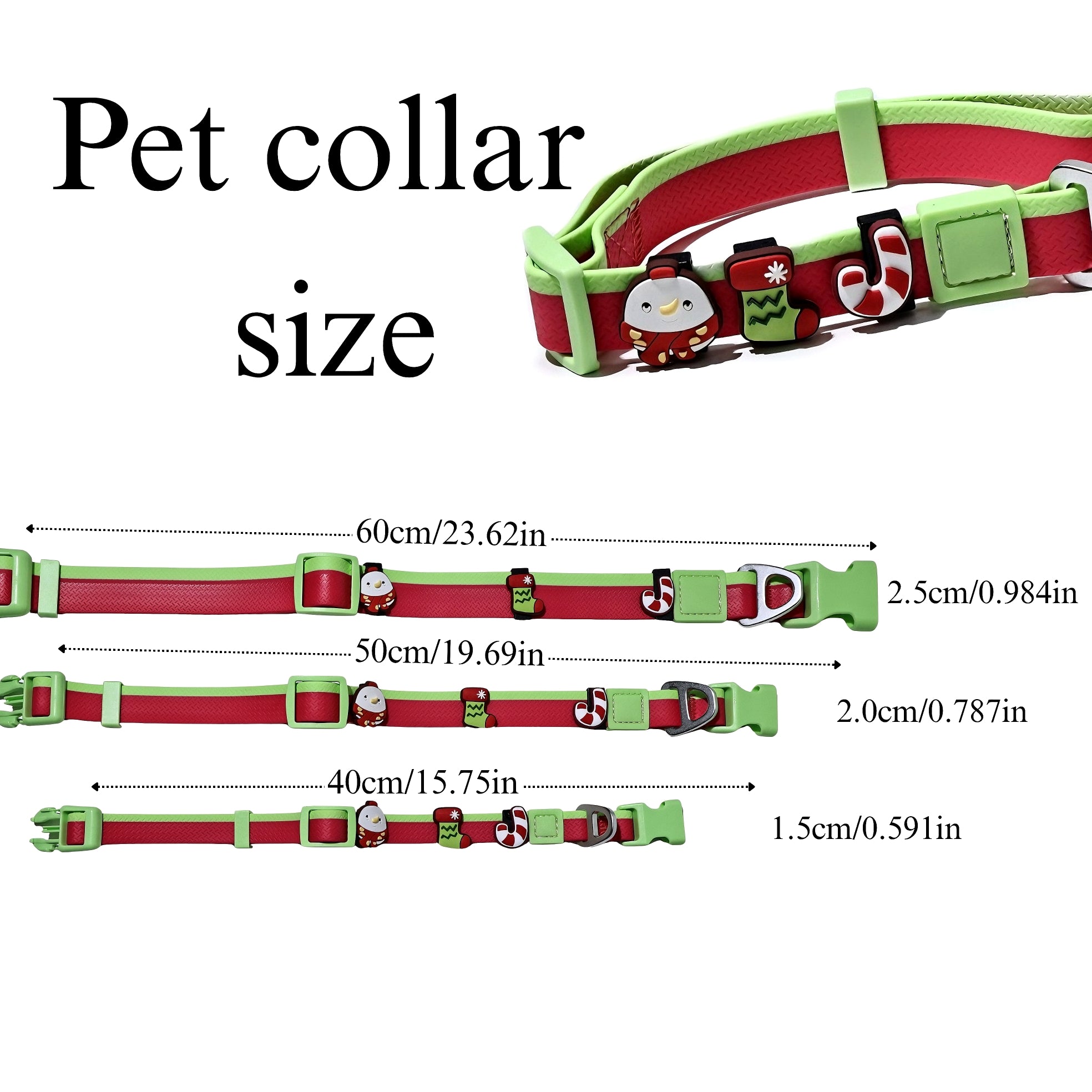 Dual-Color Embossed Pet Leash Set — Waterproof PVC Collar & Leash with DIY Accessories for Dogs