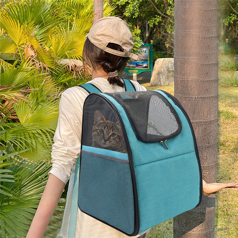 Luxury Space Capsule Pet Carrier Bag – Breathable Mesh Foldable Travel Bag for Cats & Dogs