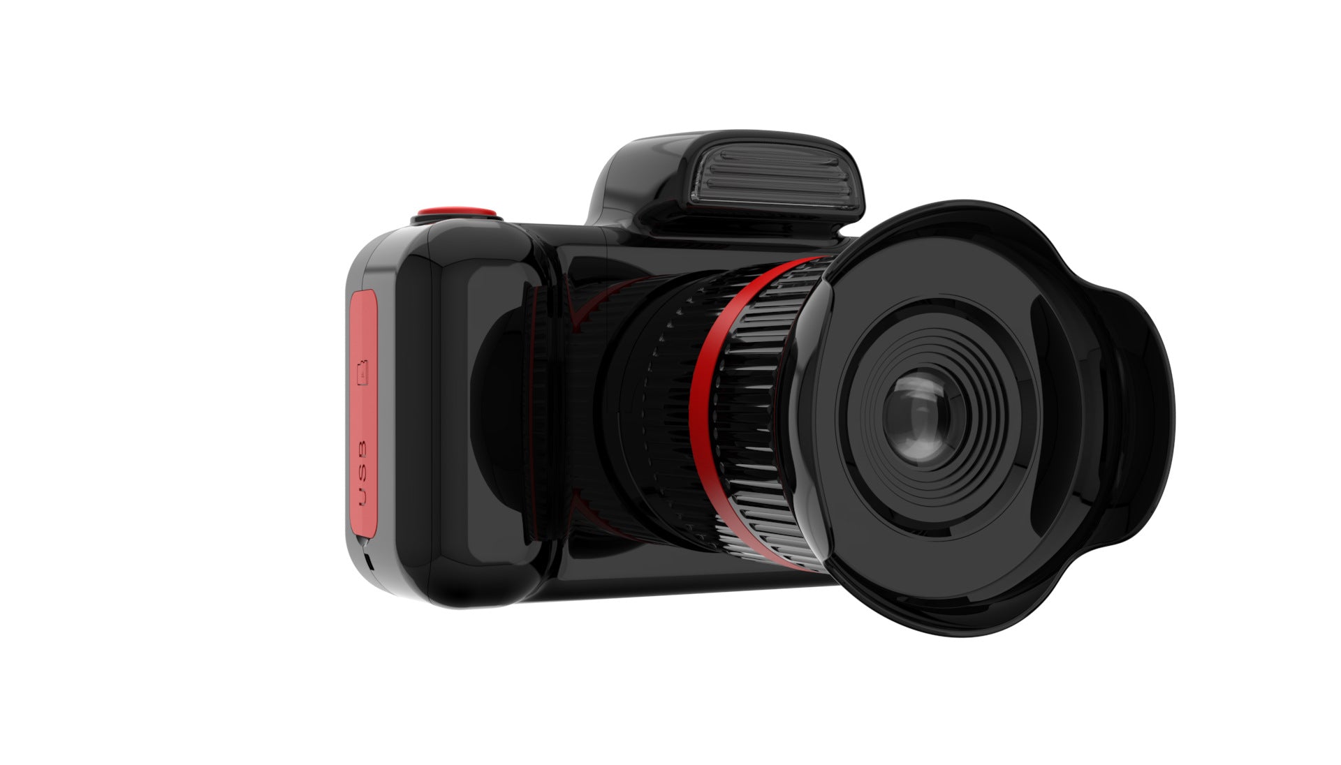 KidShot™ Mini HD Camera — Children's Digital DSLR-Style Cam in Black, Pink & Sky Blue