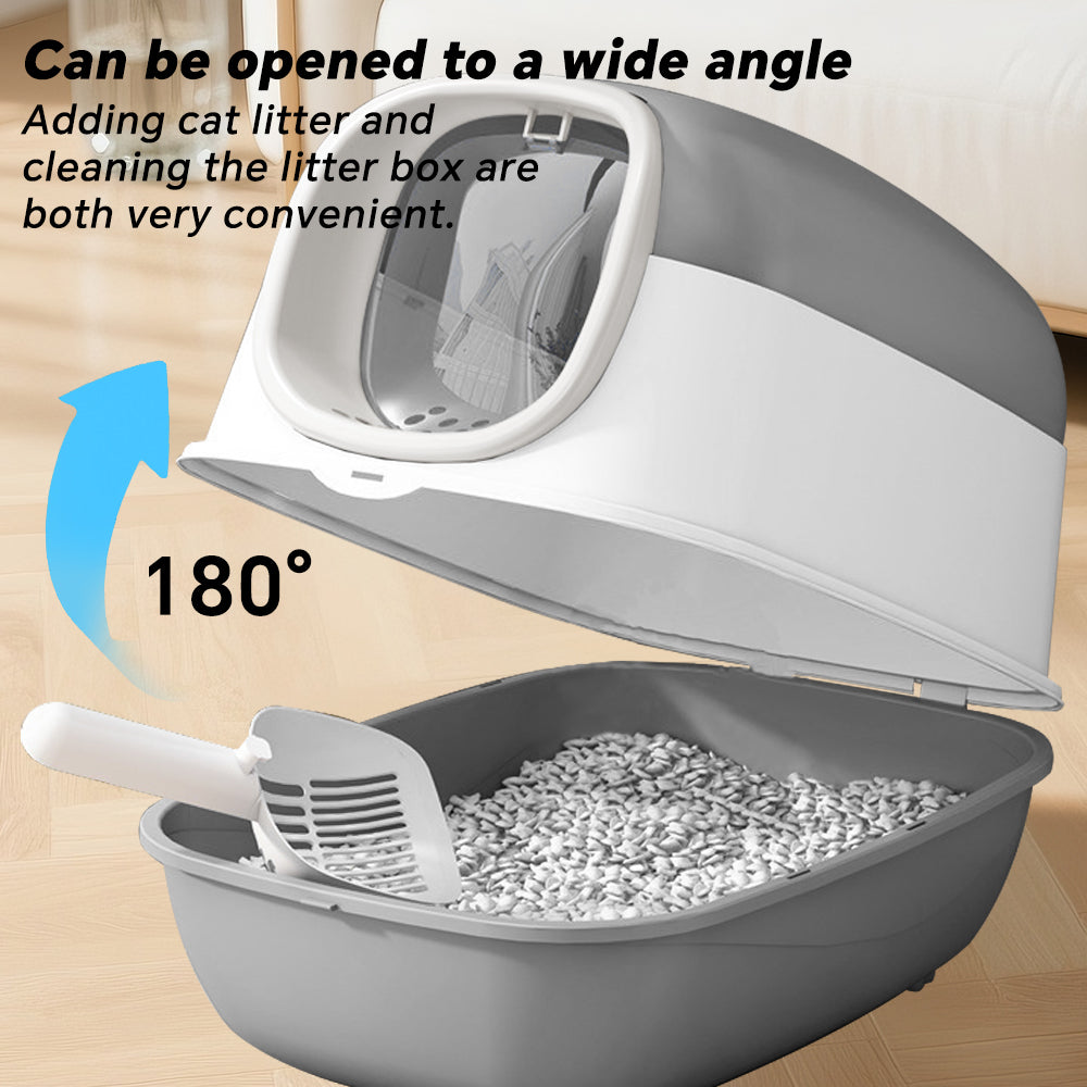 Premium Antibacterial Enclosed Cat Litter Box — Odor-Lock, Anti-Splash, Easy Clean