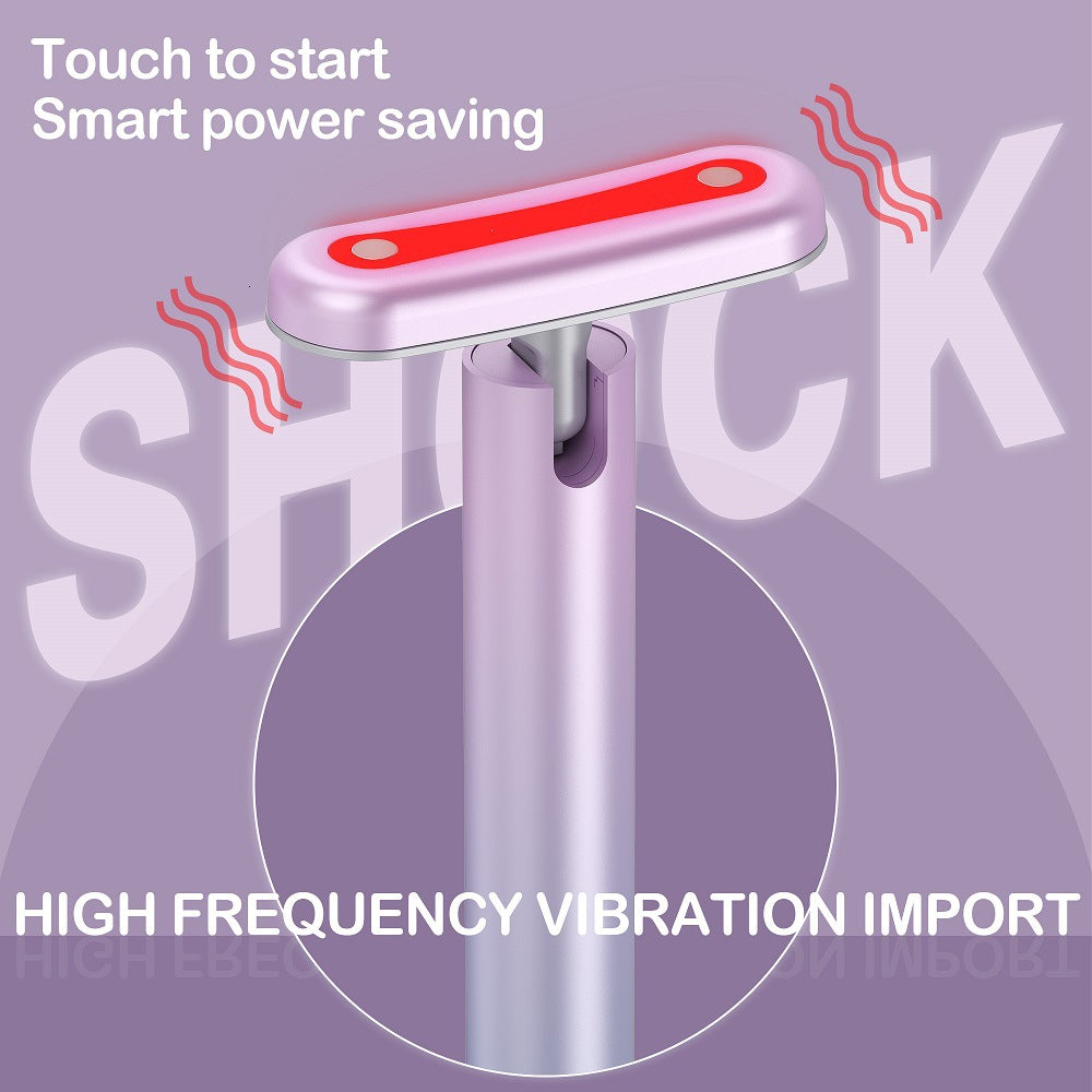 Luxury EMS Wand Face & Neck Massager — Rotatable LED Micro-Current Vibration Skin Care Device