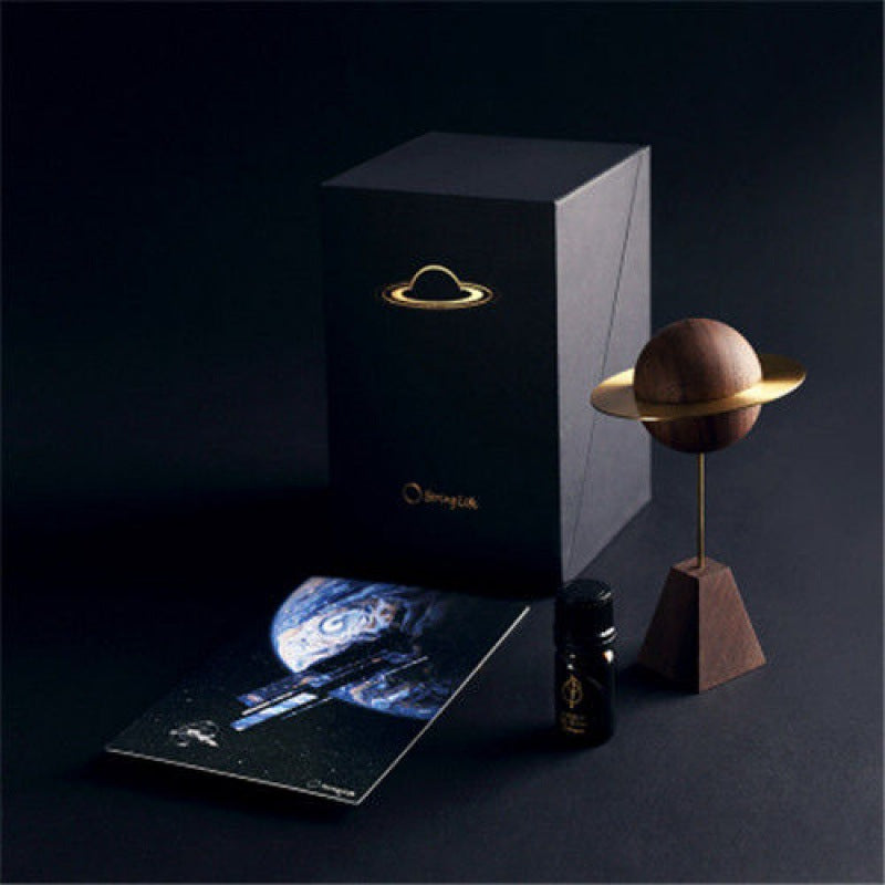 Luxury Asteroid Aromatherapy Oil Diffuser — Black Walnut Sculptural Home Scent