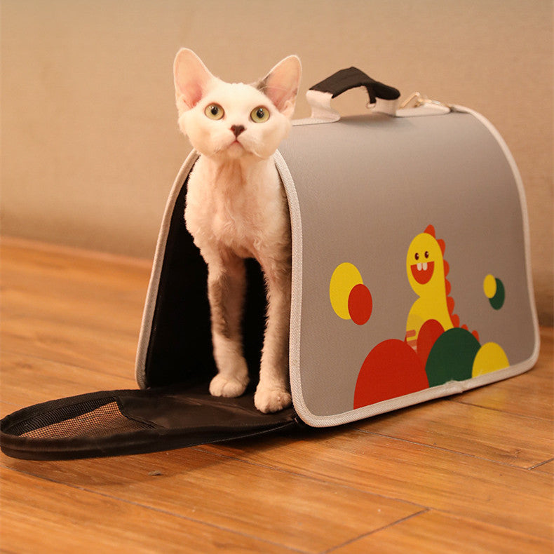 Luxury Pet Carrier Bag – Cute Foldable Cat & Small Dog Shoulder Bag