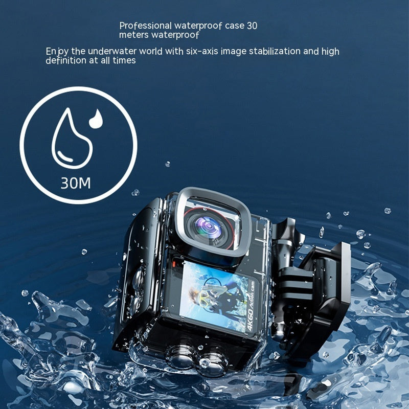 Waterproof 4K Action Camera — 30M Waterproof, Anti-Shake & Wide Angle for Adventure Creators
