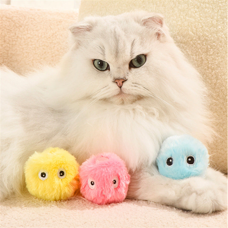 Luxury Luminous Catnip Sound Ball Cat Toy — Glowing Molar Plush Toy for Cats & Dogs