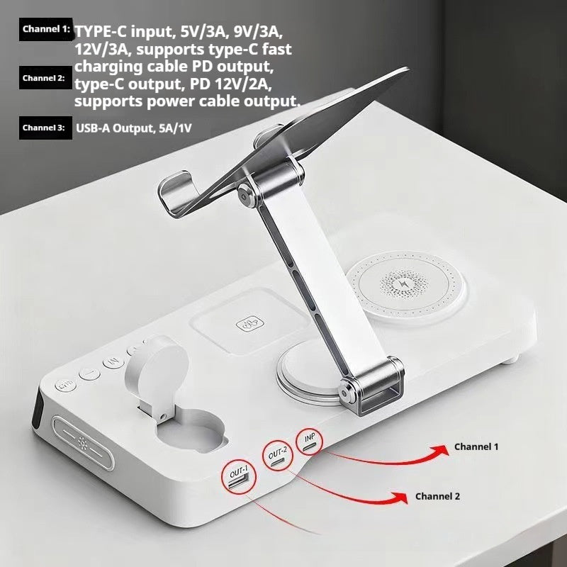 7-in-1 Aluminum Alloy Wireless Charging Station | Fast Charge Phone, Watch, Earbuds & Tablet