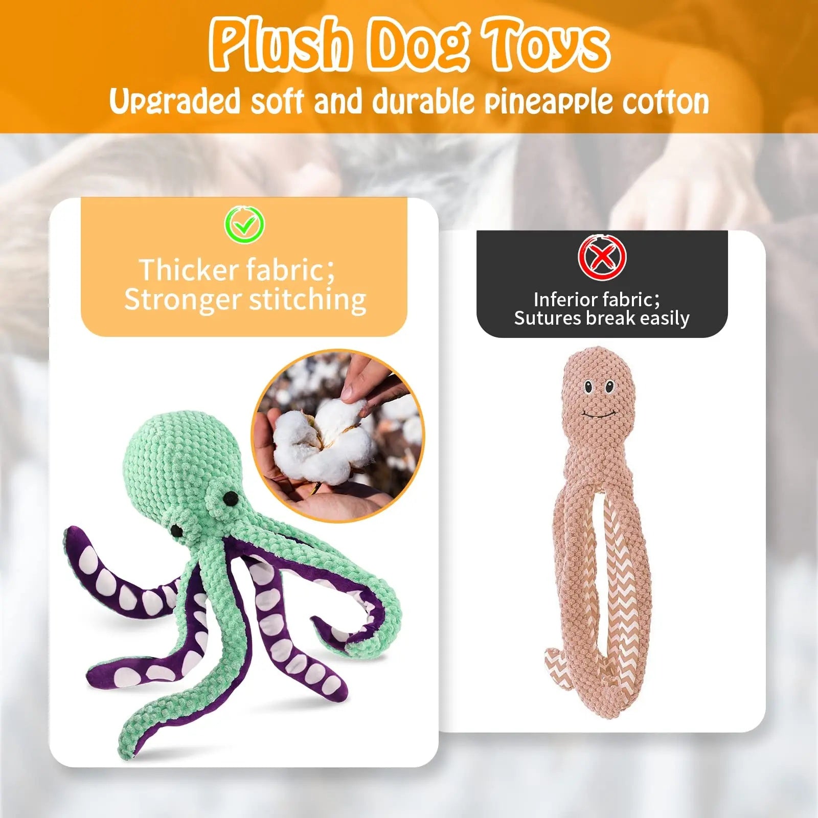 PawSqueak Octopus Shell Squeaky Chew Toy – Bite Resistant Teeth Cleaning Puzzle Toy for Cats & Dogs