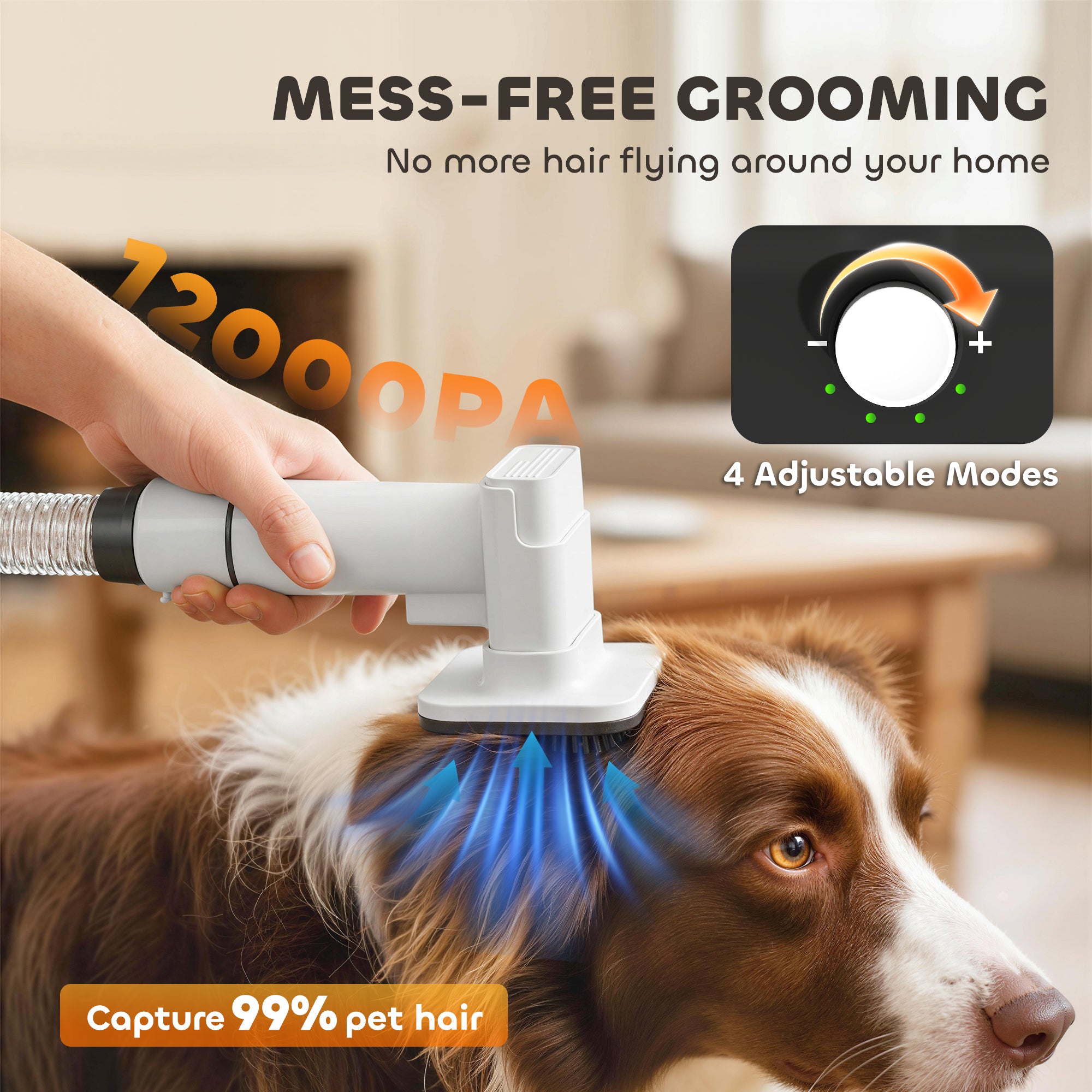 GroomPro™ 5-in-1 Professional Dog Grooming Vacuum & Dryer Kit — Low Noise, Smart Temp Control