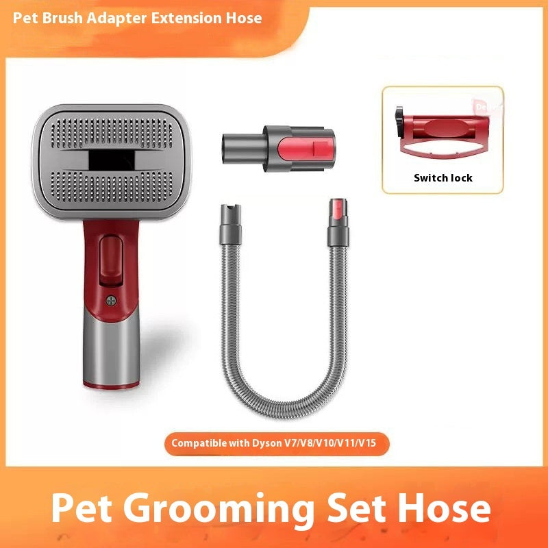 Luxury Professional Pet Hair Suction Grooming Kit — 5-Suit Shaver & Comb Set for Dogs & Cats