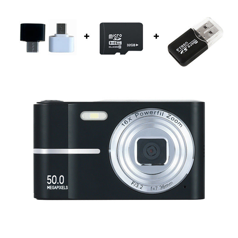 4K Mini Vlogging Camera for Students & Beginners — Pink, Green, Black & White