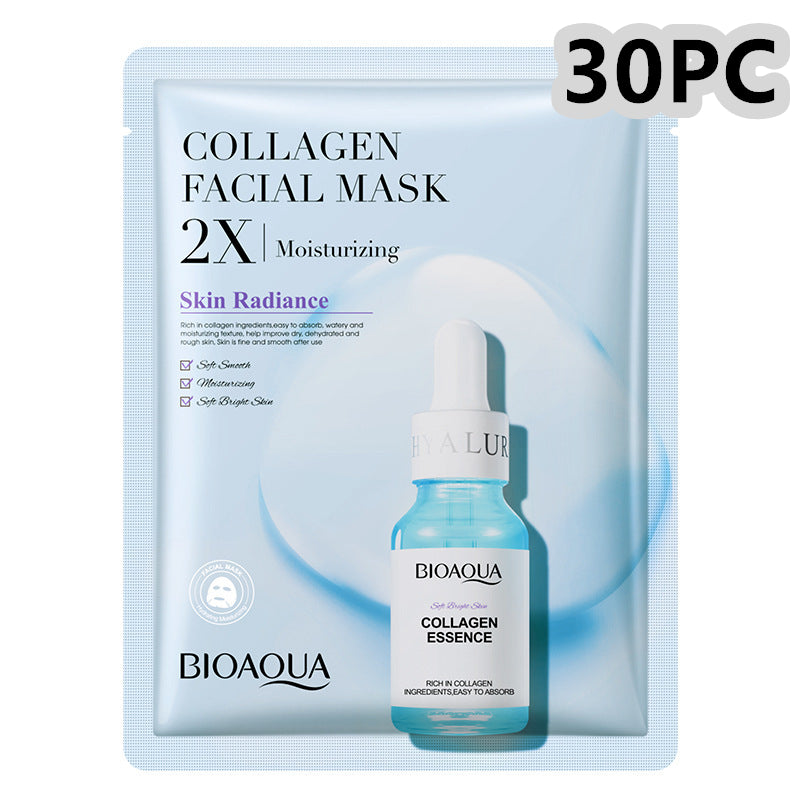 Luxury Korean Face Sheet Mask Bundle — Collagen, Centella, Hyaluronic Acid & Vitamin C Skin Glow Set