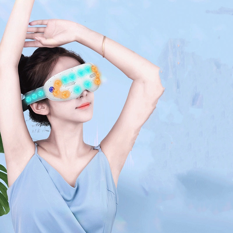 Luxury Smart Eye Massager — Hot Compress, Vibration Therapy & Fatigue Relief, USB Rechargeable