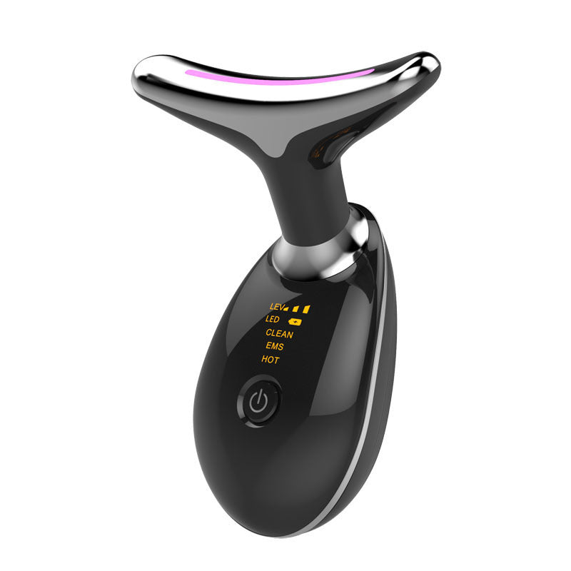Luxury 7-Color LED EMS Face & Neck Beauty Massager — Negative Ion, Infrared, Ultrasonic Skin Rejuvenation