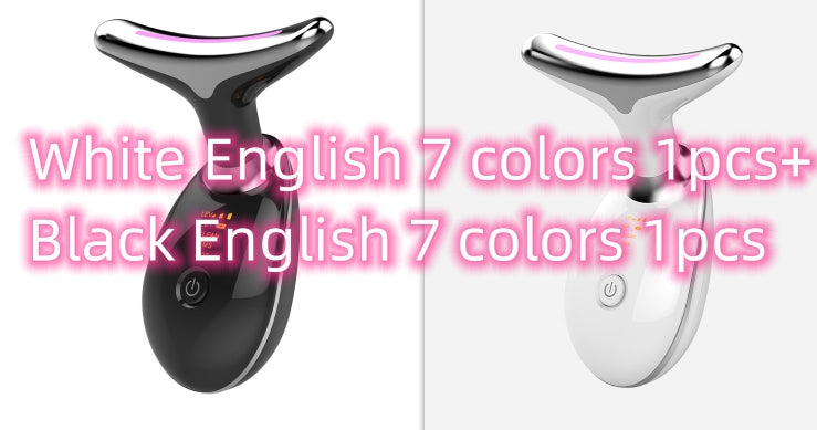 Luxury 7-Color LED EMS Face & Neck Beauty Massager — Negative Ion, Infrared, Ultrasonic Skin Rejuvenation