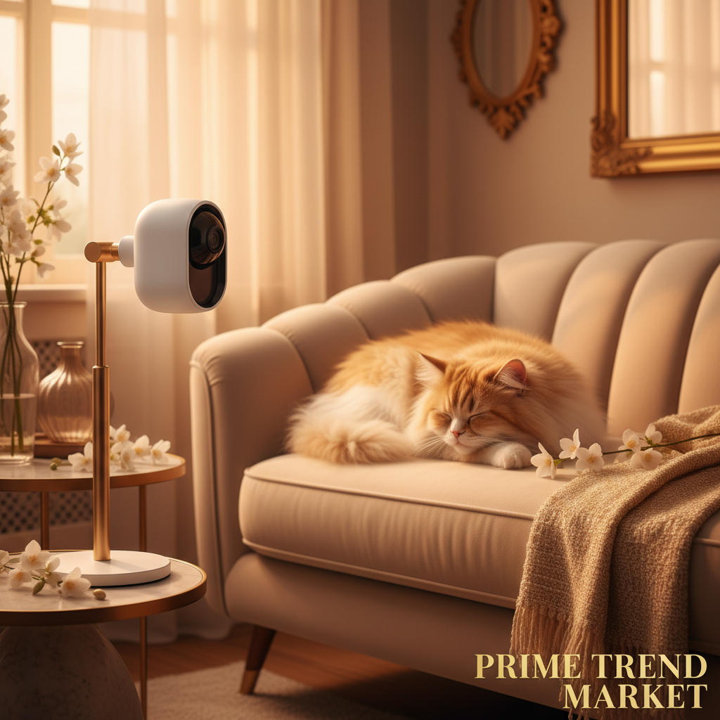 A8 Pet Camera - White Cat Lifestyle