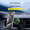 Image 1: "Qi2.0 magnetic car wireless charger with 15W fast charging"
Image 2: "Magnetic car phone mount with wireless charging on dashboard"
Image 3: "Car wireless charger with 360-degree rotation and MagSafe compatibility"
Image 4: "Qi2.0 car charger mounted on air vent with phone charging"
Image 5: "Magnetic car phone holder with wireless charging indicator light"