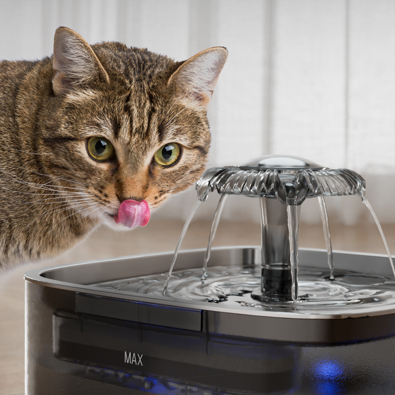 Luxury Stainless Steel Smart Cat Water Feeder — Auto-Flow Induction Fountain with Filter