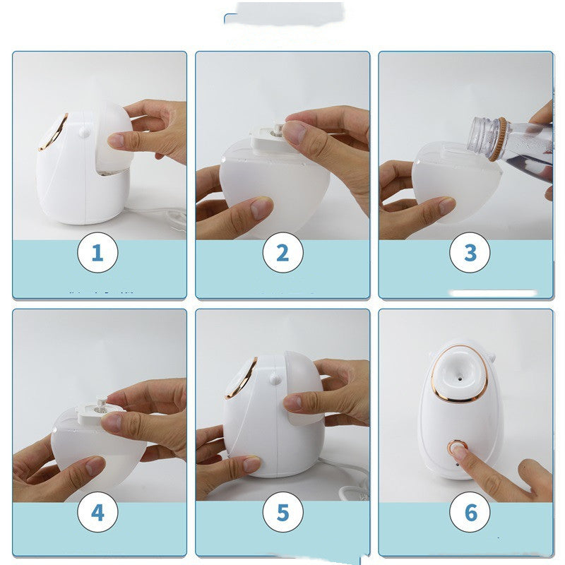 Luxury Hot Steam Facial Mist Steamer — Deep Pore Cleansing & Hydration Beauty Device