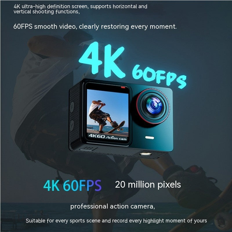 Waterproof 4K Action Camera — 30M Waterproof, Anti-Shake & Wide Angle for Adventure Creators