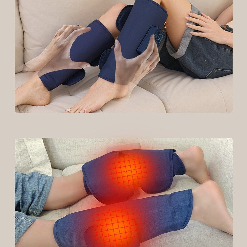 Luxury EMS Calf Air Compression Leg Massager with Heat — Airbag Heating, 3 Gears, Single & Double
