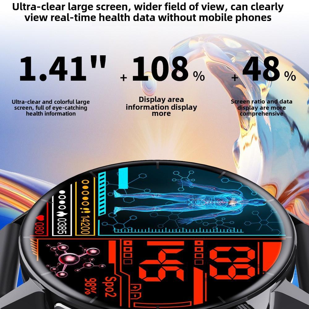 Advanced Health Monitoring Smartwatch — Non-Invasive Blood Glucose, ECG, Blood Pressure & More