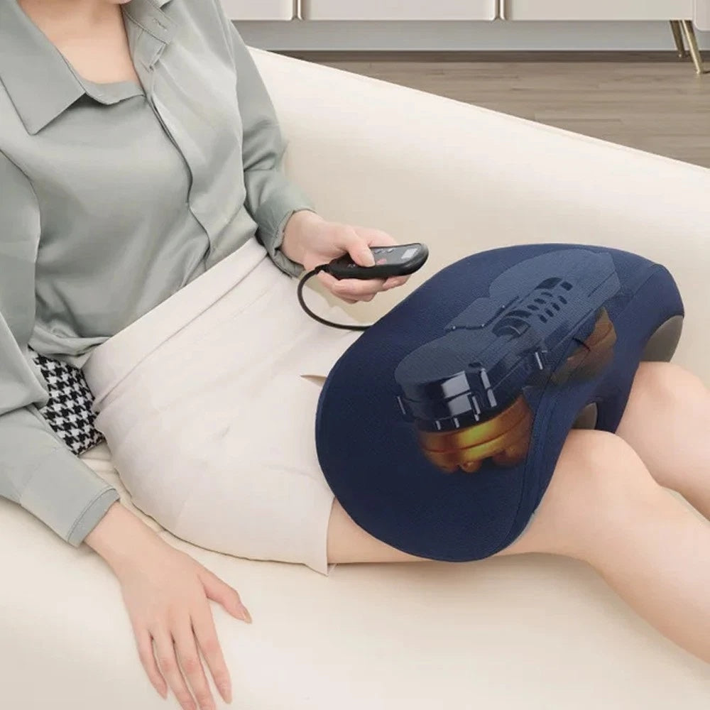 Luxury Shiatsu Electric Foot & Calf Massager with Heat — 3 Intensity Levels, Rolling Calf Massage