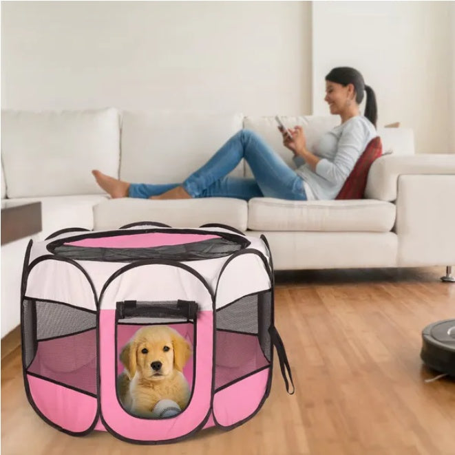 Luxury Portable Foldable Pet Fence Playpen – Indoor & Outdoor Dog & Cat Sports Pen