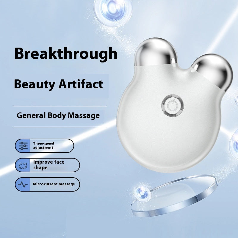 Luxury Bear-Face Microcurrent EMS Facial Sculpting Device — Anion Skin Renewal & Color Light Therapy