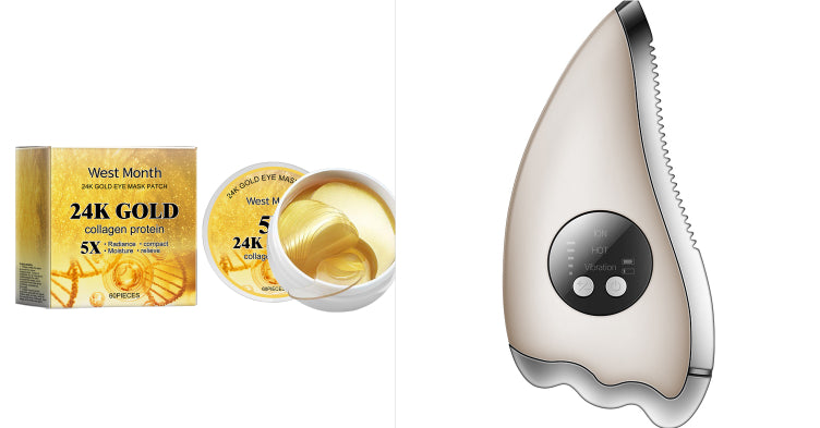 Luxury Electric Heated Gua Sha Scraping Massager Beauty Set — 5-Speed Warming Face Lifting & Slimming Tool