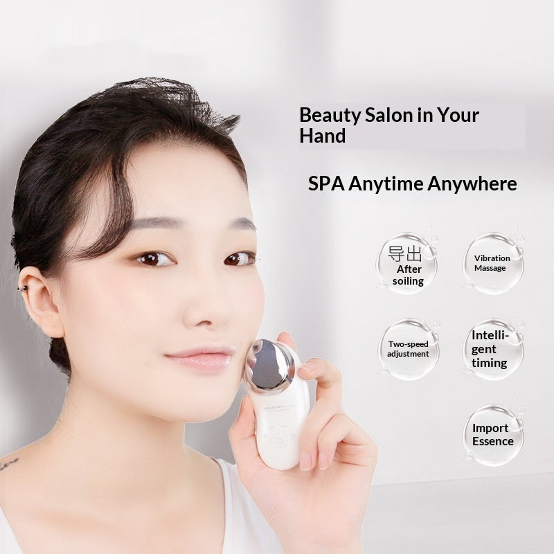 Luxury Facial Beauty Instrument — Sonic Vibration & Negative Ion Skin Rejuvenation Device