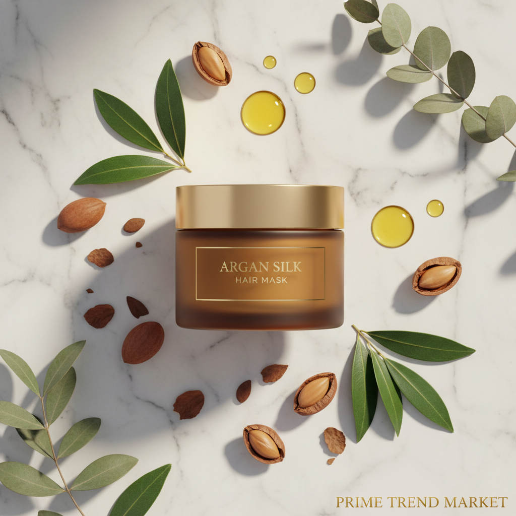 Argan Oil Hair Mask Flat Lay