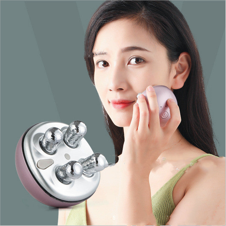 Luxury EMS Micro-Current Facial Massage Ball — Electric Roller Massager for Face Lifting, Contouring & Skin Rejuvenation