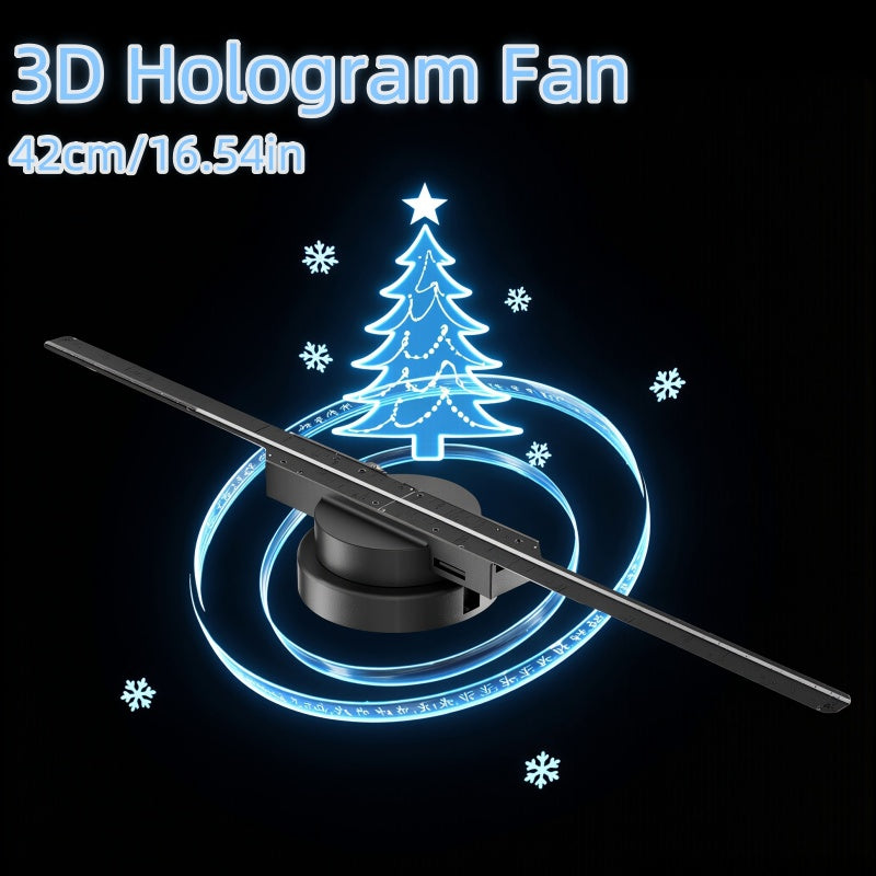 3D Hologram Fan Display — WiFi App-Controlled 16.5" LED Advertising Sign