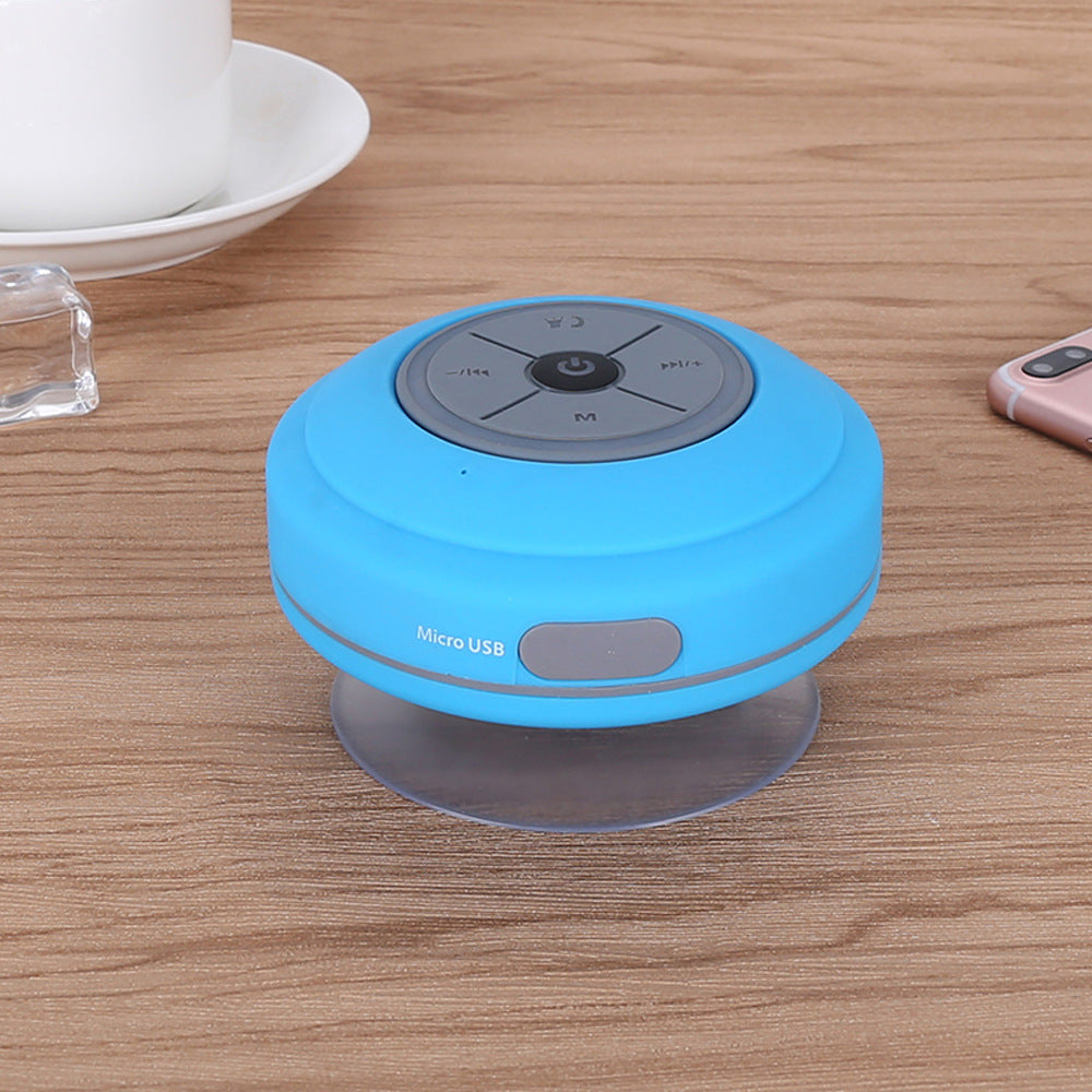 Waterproof Suction Cup Bluetooth Speaker — Shower & Outdoor Mini Speaker, BT 4.0, FM Radio, 5 Colors