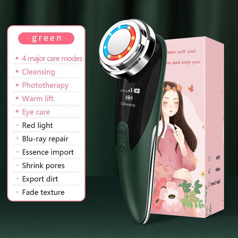 6-in-1 Facial Beauty Massager | Firming, Lifting, Pore Cleansing & Ion Therapy Device