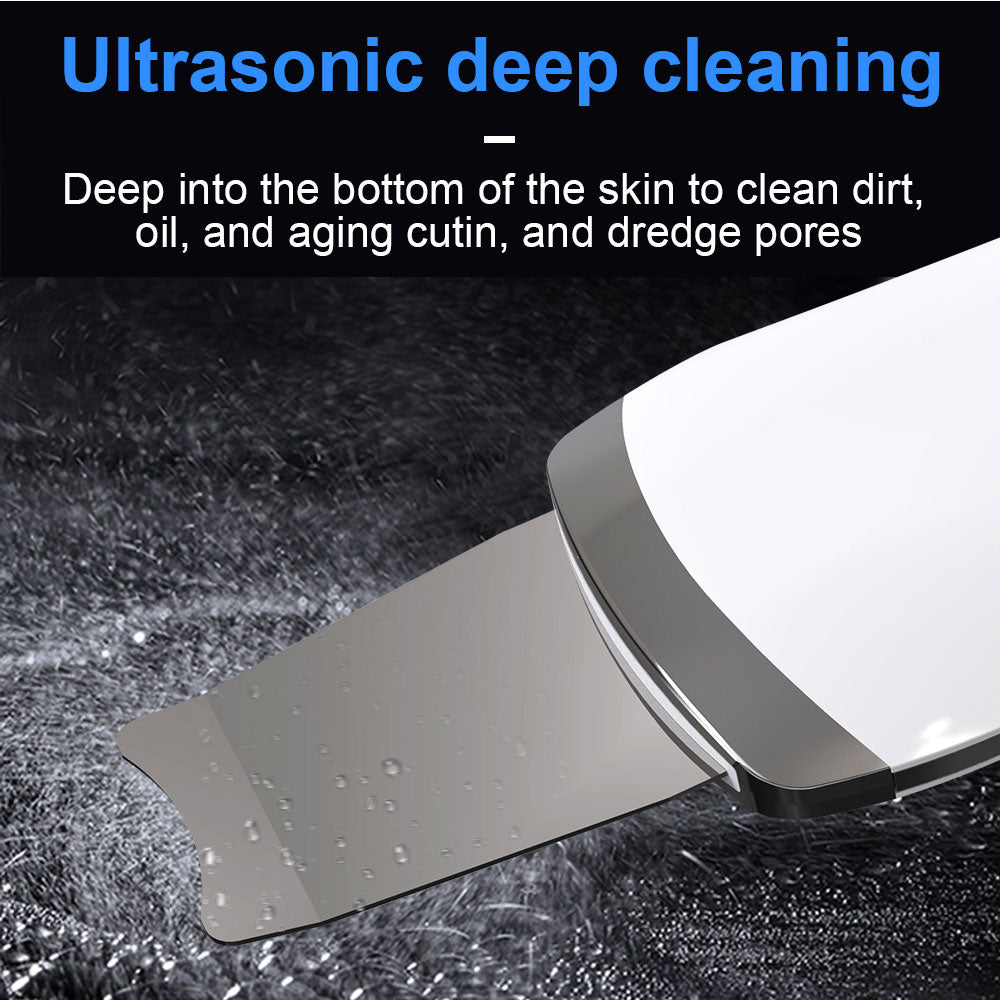 Ultrasonic Skin Scrubber & Face Spatula | 4-in-1 EMS Ionic Deep Pore Cleansing Beauty Device